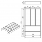 Preview: ORGA-BOX® Individual Bambus / Eiche Besteckeinsatz 473 x 273 x 50 mm