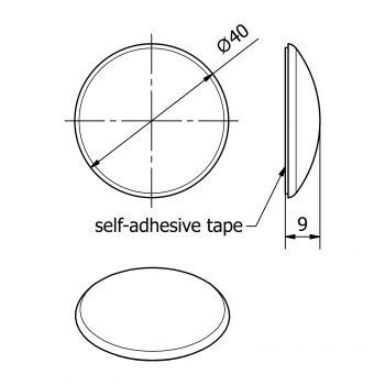 10 oder 20 Stück Wandpuffer selbstklebend Türpuffer Ø 40 mm H: 9 mm