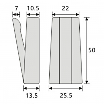 Aufbau-Klapphaken HIPPO  - verschiedene Oberflächen