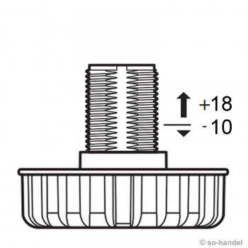 4er Set Möbelfuß Sockelfuß Stellfuß 170 mm