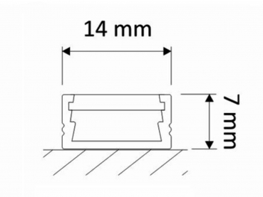 LED Profil 11 Schwarz / OPAL 2m für LED Streifen