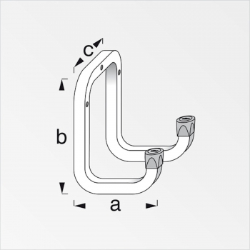 OrgaTech Alfer Doppelhaken 120 x 325 mm Gerätehalter