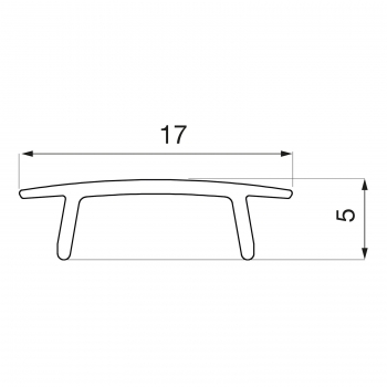 LED Profil-45A für 19 mm Plattenstärke 2 m mit opaler Abdeckung für LED Streifen