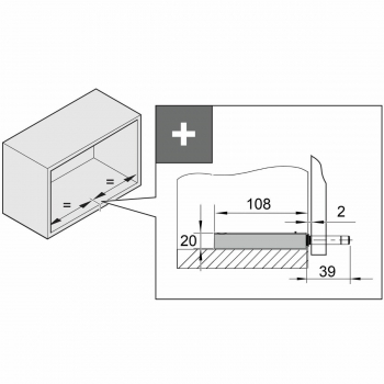 Kesseböhmer Einbauadapter für Push to Open-Türdrucköffner