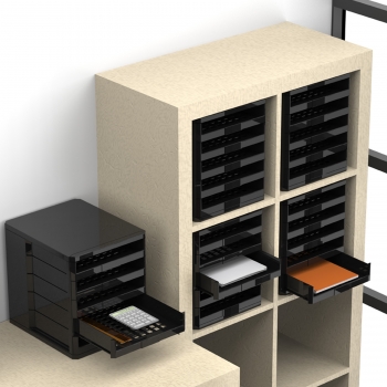 Büroablage Schubladenbox mit 5 Ablagen 275 x 320 x 330 mm