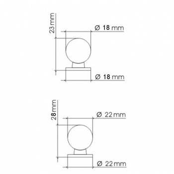 Möbelknopf K-01 Ø 18 - 22 mm