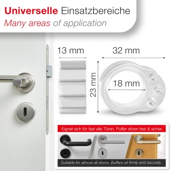 10 oder 20 Stück Türklinkenpuffer für Türdrücker bis Ø 20 mm