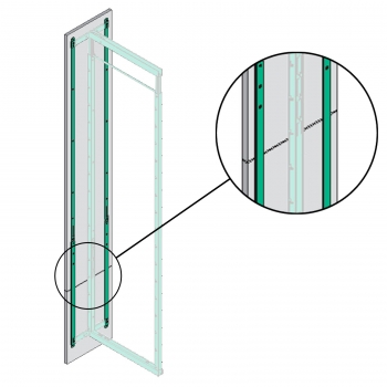 Frontschienen Set 1200 - 2300 mm für Dispensa Apothekerauszug