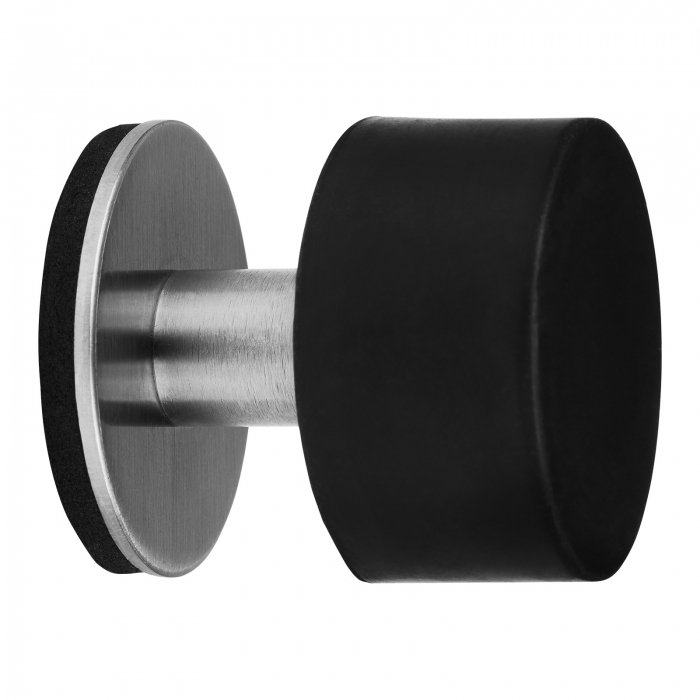 Türstopper HEKTOR selbstklebend Ø 40 mm H: 40 mm Edelstahl/schwarz - Kopie