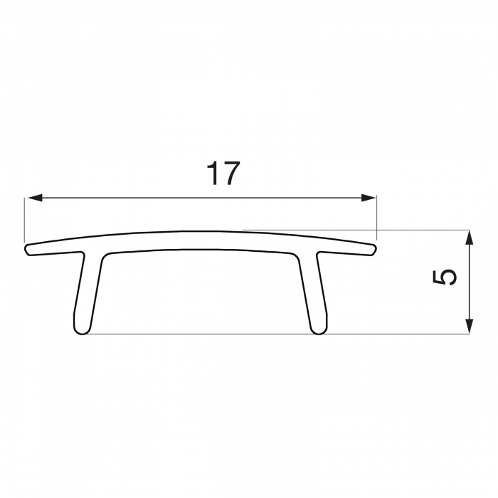 LED Profil-45A für 19 mm Plattenstärke 2 m mit opaler Abdeckung für LED Streifen