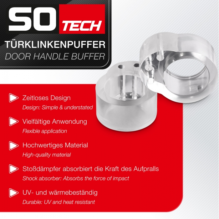 10 oder 20 Stück Türklinkenpuffer für Türdrücker bis Ø 20 mm